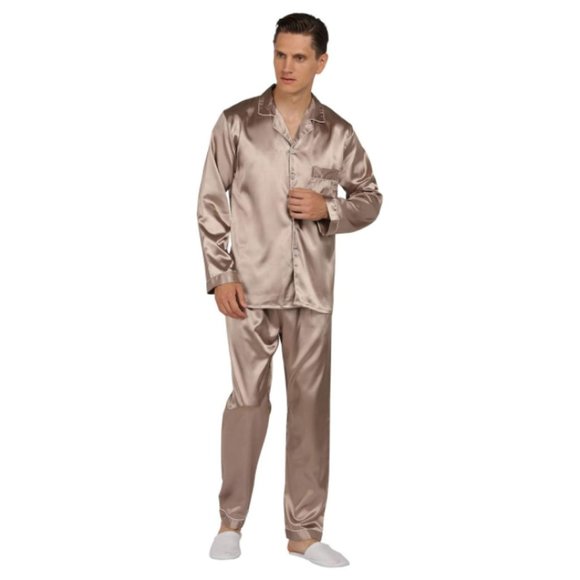 NEW Mens Silky Satin Sleepware